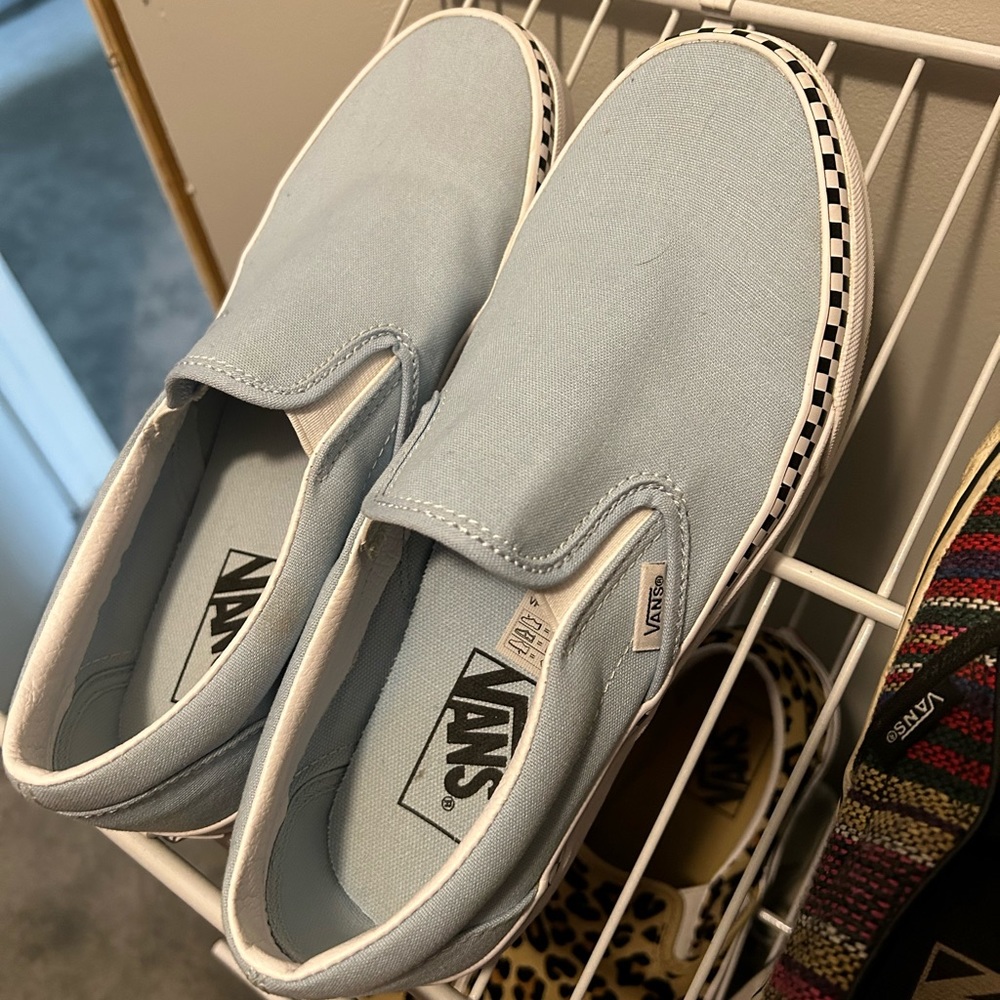 Baby Blue Slip On Vans